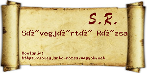 Sövegjártó Rózsa névjegykártya